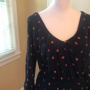 American Eagle Navy Dress - Cold Shoulder